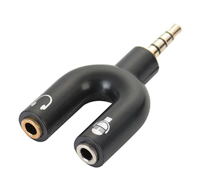 Jack connector 3.5mm koptelefoon en microfoon verloop naar 4-polig